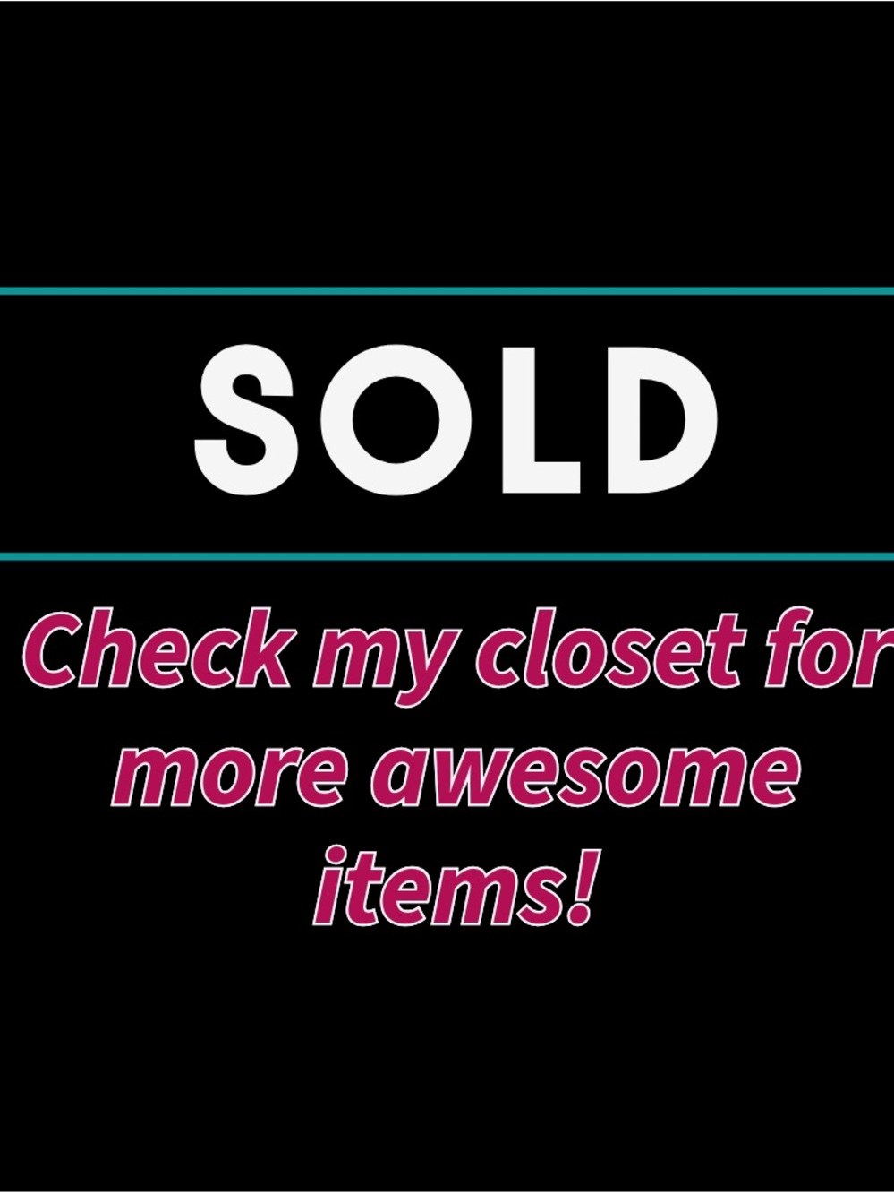 SOLD DO NOT PURCHASE